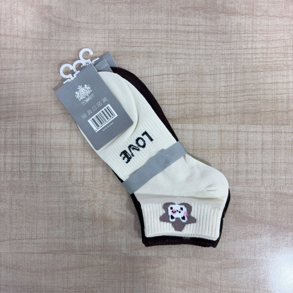 A08156 JSR YB10 Women's Ankle Length Cotton Grip Socks (Pack of 3 Pairs)