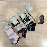 A08156 JSR YB10 Women's Ankle Length Cotton Grip Socks (Pack of 3 Pairs)