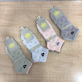 A08156 JSR YB10 Women's Ankle Length Cotton Grip Socks (Pack of 3 Pairs)