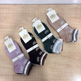 A08157 J1988 Lion Brand Women's Winter Ankle Fur Socks with Soft Cuffed Trim (Pack of 3 Pairs)