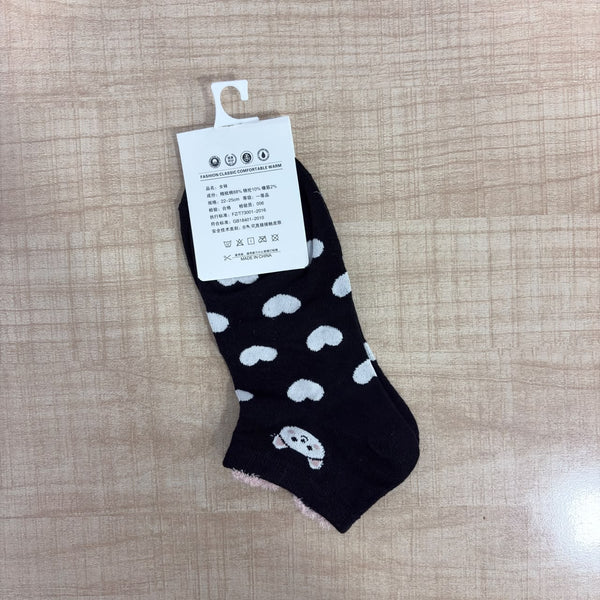 A08158 JSR 1111 Women’s Cute Bear Ear Ankle Socks with Fur Lining – (1 Pair)