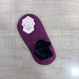 A08166 JSR 138 Embossed Plain Fleece Winter Belly Slipper Socks for Women (1 Pair)