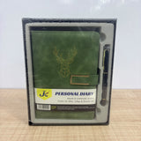 A08168 JC Premium PU Leather Executive Personal A5 C Clip Diary & Pen Gift Set