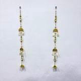 A08170 D-107 Pearl & Golden Hanging Toran Ladi Pair (3 Feet) for Door & Festive Wall Decor