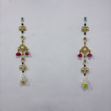A08174 L-56 Designer Golden & Floral Decorative Door Hanging Latkan (Set of 2)