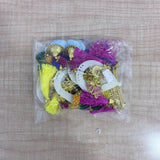 A08176 L-53 Decorative Multi-Color Latkan Pair (Jodi) with Golden Peacock & Kalash Embellishments