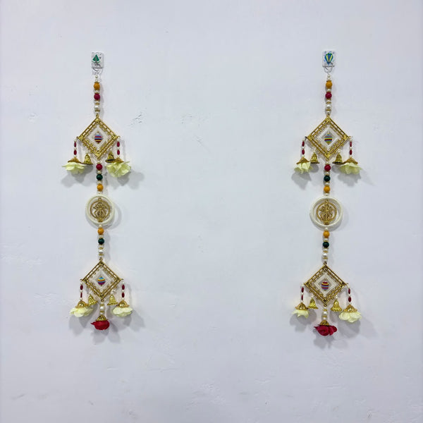 A08177 L-58 Traditional Decorative Door Hanging Latkan (Pair of 2) for Main Entrance & Festival Decoration
