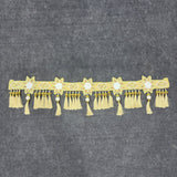 A08182 B-267 Elegant Cream & Gold Pearl Beaded Floral Toran Door Hanging