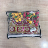 A08187 B-263 Handcrafted Traditional Red & Gold Moti Toran for Main Door Decoration
