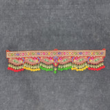 A08188 B-264 Traditional Peacock & Paisley Pearl Bead Door Toran