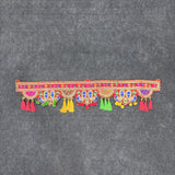 A08189 B-259 Handcrafted Traditional Gujarati Peacock & Moti Embroidery Door Hanging Toran