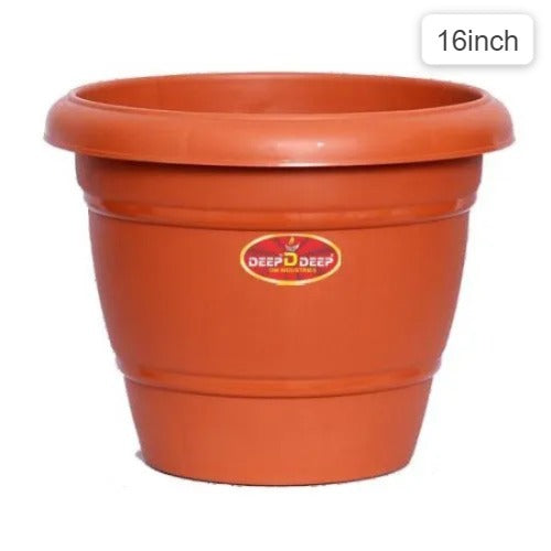 AM0811 Deep Virgin Plastic Round Planter 16 inch