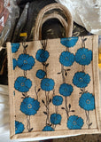 AM0034 Printed Eco-Friendly Jute Bag with Zip Closure