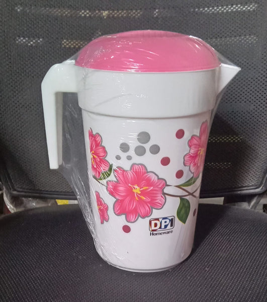 AM0953 Flower Print Plastic Frosty Jug 3000ml