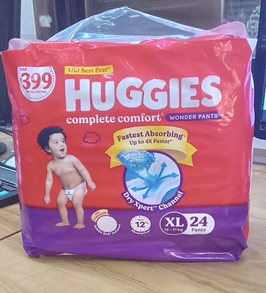 AM2017 Huggies Dry Pants Complete Comfort XL (12 - 17 kg) Pack Of 24 (XL)