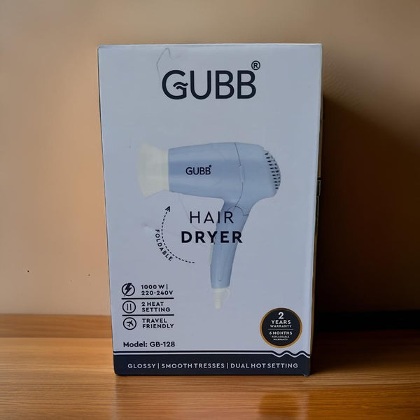 AM2117 Gubb Hair Dryer GB-128 2 Heat Setting Gloossy Smooth Tresses Dual Hot Setting 2 Years Warranty 6 Month Replaceable Warranty