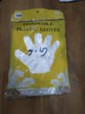 AM2143 Disposable Plastic Gloves 100Pcs Disposable Plastic Transparent Hand Gloves for Kitchen, Restaurant, Cooking, House Cleaning, Hair Coloring, Food Serving Polypropylene