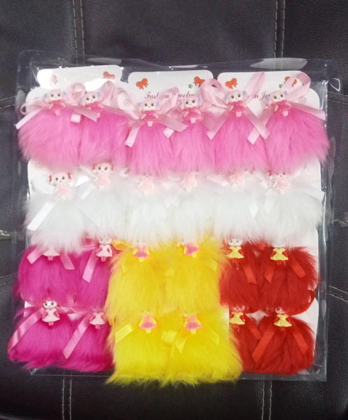 AM1144 Princess Fur Hair Clip Pack of 2