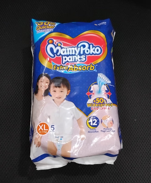 AM2289 MamyPoko Pants Extra Absorb Pants XL 5 Pants 12-17Kg