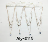 AM1404 Gold Multi-Layer Chain Palace Style Simple Women Necklace Daily Accessory