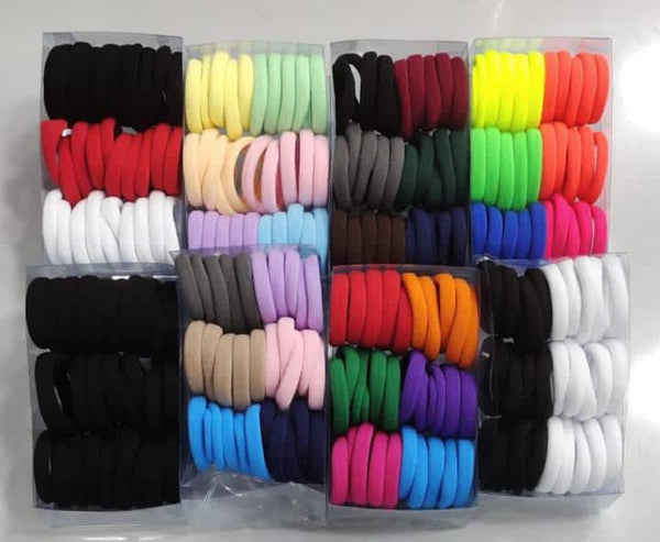 AM1400 Multicolor Women's Rubber elastic hair Bands  pack of 30