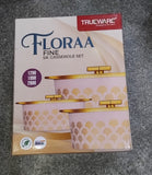 AM2409 Trueware Floraa Fine Inner Steel Casserole Set of 3 1200ml 1800ml 2800ml