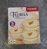 AM2408 Trueware Floraa Fine Inner Steel Casserole Set of 3 800ml 1200ml 1800ml