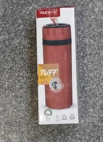 AM2417 Trueware Tuff Insulated Flask 500ml Top Lid Storage Pocket Multicolour