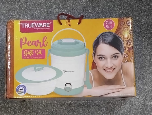 AM2405 Trueware Pearl Gift Set Water Jug & Casserole Inner Steel 2Pcs Multicolour