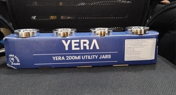 AM2510 Yera Utility Jars JB200ml Multipurpose Glass Jars Set Of 4Pcs