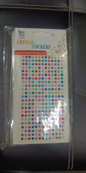 AM2707 1pcs Self Adhesive Multi Size Shaped Shining Stones Crystals Stickers Multicolour