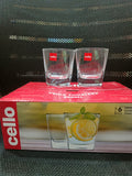 AM2600 CELLO Venia Glass Tumbler, Set of 6 200ml