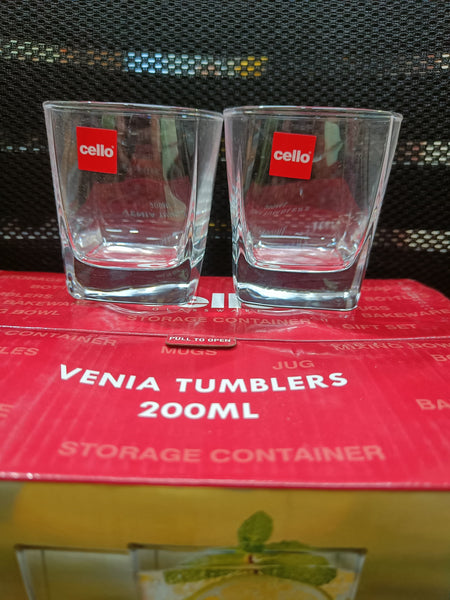 AM2600 CELLO Venia Glass Tumbler, Set of 6 200ml