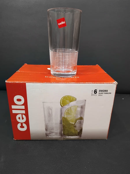 AM2594 CELLO Enigma Glass Tumblers 265ML Set of 6