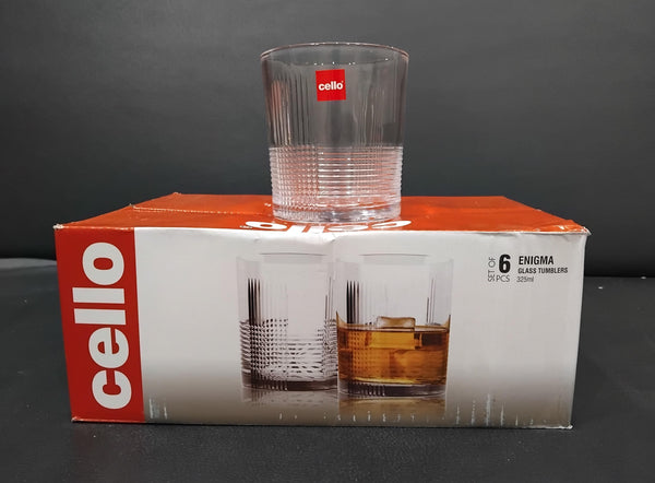 AM2595 CELLO Enigma Glass Tumblers 325ML Set of 6