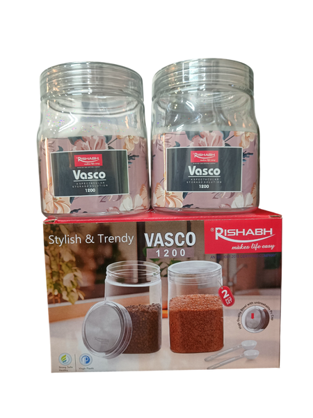 AM2640 Rishabh Vasco 1200 stylish & Trendy Pet container 2pcs with Spoon