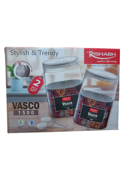 AM2641 Rishabh Vasco 1500 stylish & Trendy Pet container 2pcs with Spoon