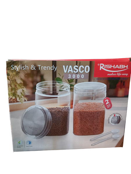 AM2645 Rishabh Vasco 3000 stylish & Trendy Pet container 2pcs with Spoon