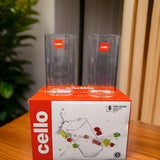 AM2698 CELLO Roma Square Tumbler glass 330ml Set of 6pcs