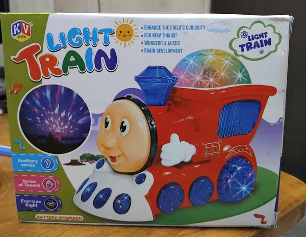 AM2929 Light Train 388-4 Musical Engine Toy Train with Light and Sound Light Funny Musical Toy for Kids Multicolour