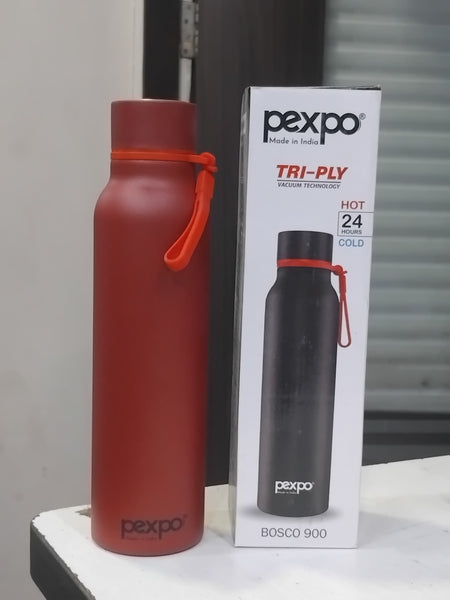 AM2796 Pexpo Bosco Thermo SS Water Bottle Vaccum Insulated 900 Pack Of 1