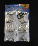 AM1036 Safety Pins Silver Premium Nickel Plated (Medium 10 Pack) Perfect for Clothes, Crafts, Sewing, Pinning and More