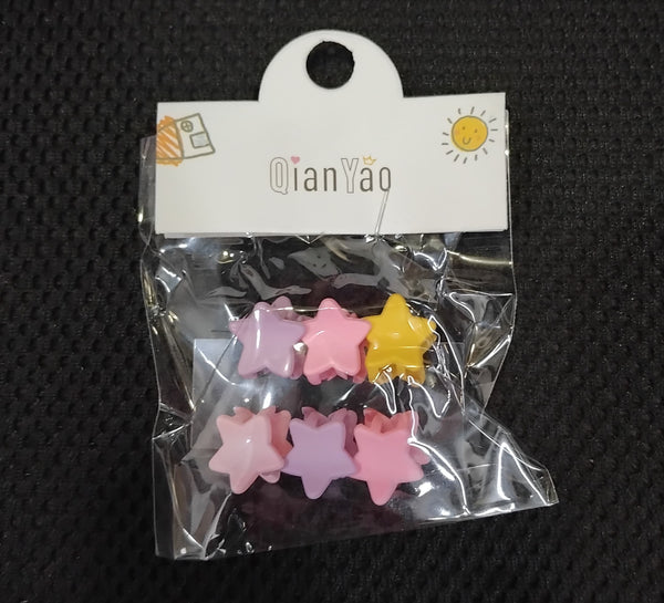 AM1097 6pcs Mini Hair Claw Clips For Little Girls