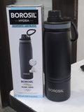 AM2981 Borosil Hydra GoSports 600 ml Stainless Steel Wate Bottle | Double Wall Vacuum Insulated Flask, Black