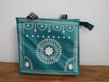 AM3056 Printed Shoulder Bag Warli Art Printed Shopping Bag Multicolour 1 Piece