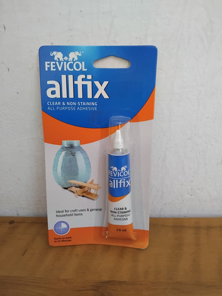 AM3105 Fevicol AllFix 20ml Multi-Purpose Allfix Clear & Non-Staining All Purpose Adhesive 1 Piece