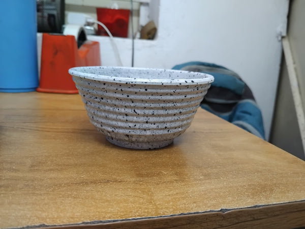 AM3232 Premium White Grey Dotted Cereal Serving Bowls