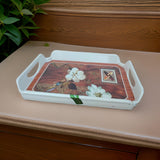 AM3241 Fancy Serving Tray 22x16.9 cm Food, Tea Kitchen Storage, Organizers Fancy for Dinning, Centre Table 1 Piece