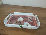 AM3241 Fancy Serving Tray 22x16.9 cm Food, Tea Kitchen Storage, Organizers Fancy for Dinning, Centre Table 1 Piece