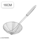 AM3256 16CM Heavy Duty Stainless Steel Strainer Deep Fry Jhara for Frying 1 Piece